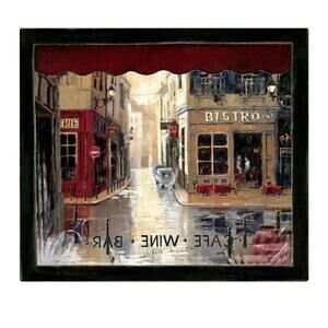 York Wallcoverings Cafe Window Mural Paris AW0768M 47.25"Hx54"W Discontinued NOS